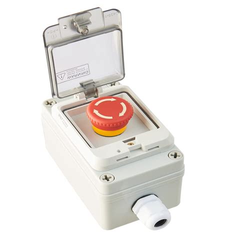 electrical stop box|enclosed emergency stop switch.